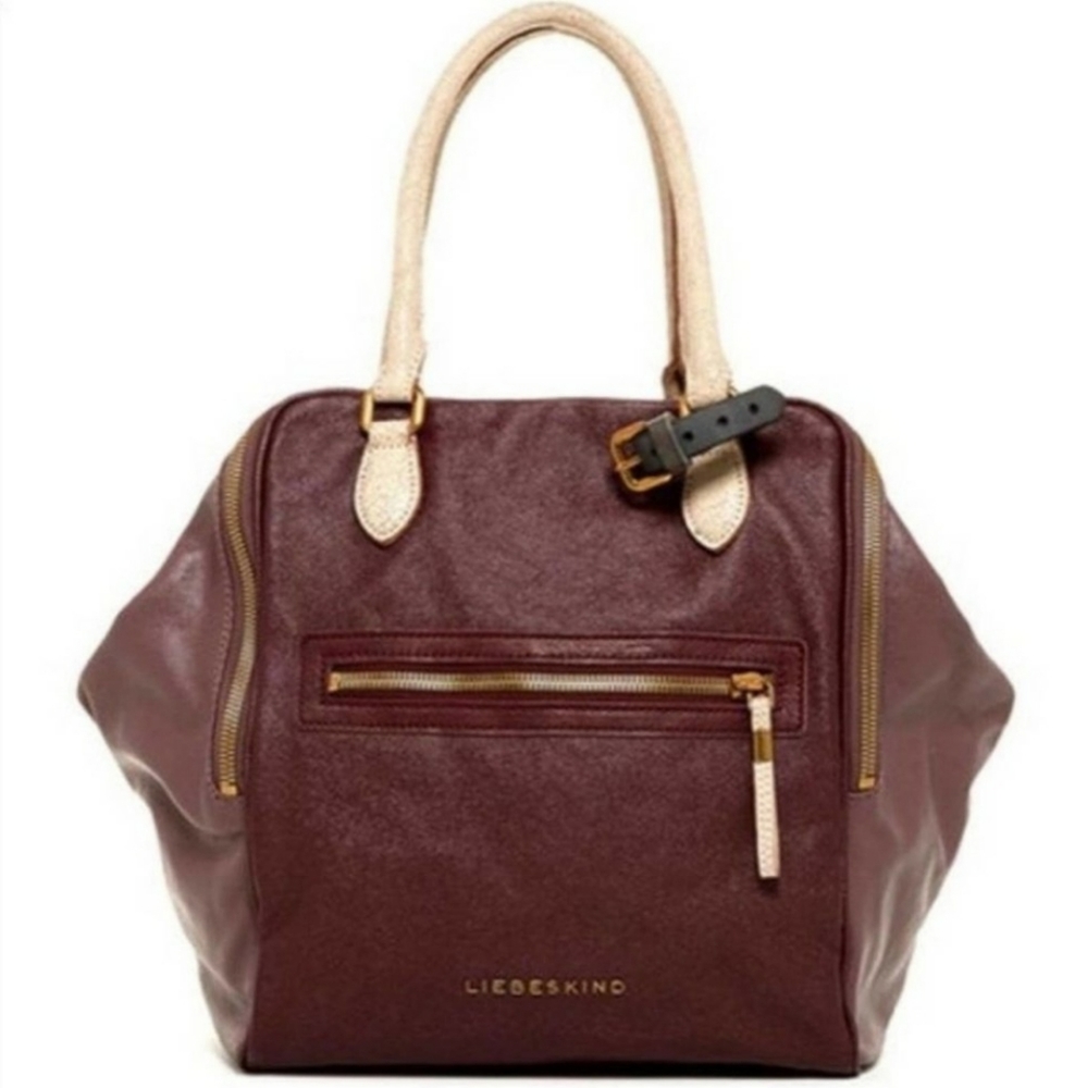 Liebeskind bowling canvas and leather bag